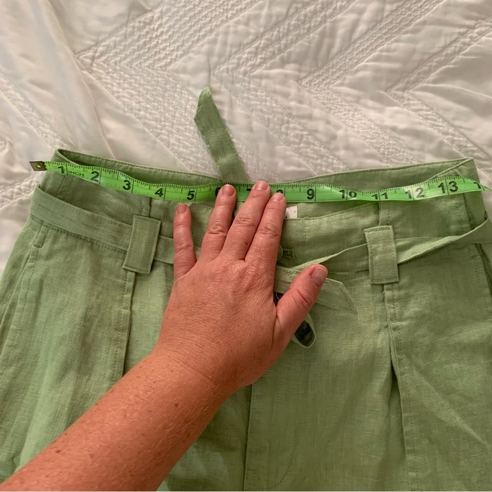 Madewell green linen shorts sz 00 - Picture 4 of 8
